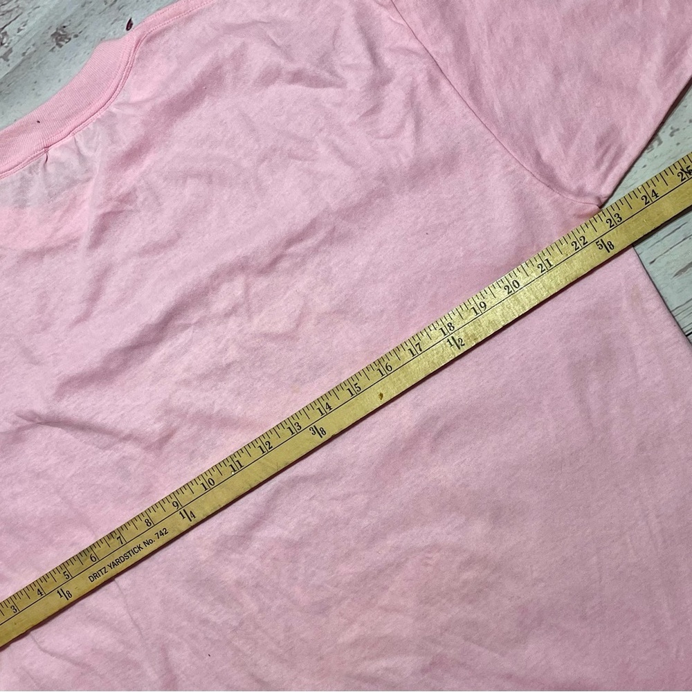 90s Pink Vintage Graphic Tee Single Stitch Sleeve tshirt Unisex USA VTG Shirt - Picture 9 of 9